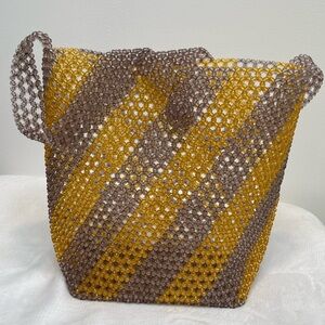 HANDMADE BEADED BUCKET BAG